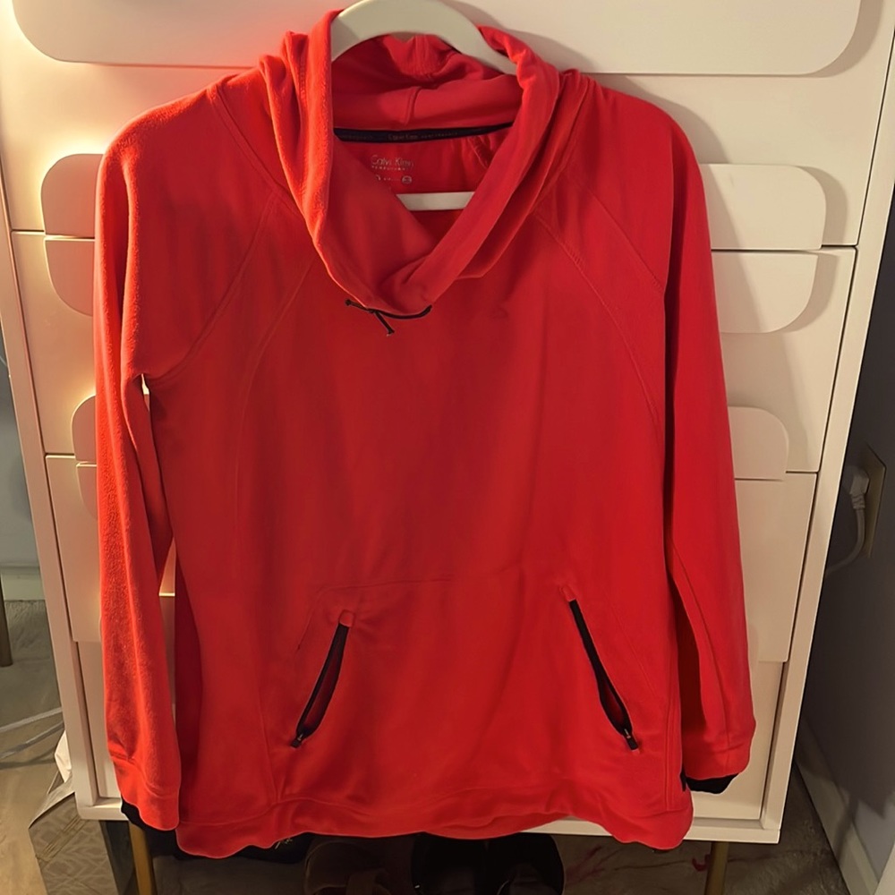 Calvin Klein fuzzy turtle neck sweatshirt